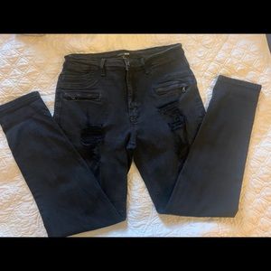 Fashion nova black ripped jeans